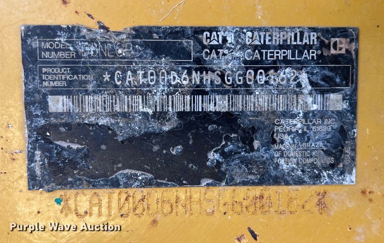 image for item DO2466 2017 Caterpillar D6N LGP dozer