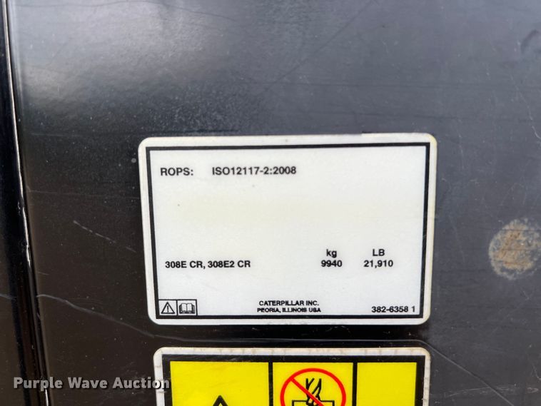 image for item DO2471 2014 Caterpillar 308E2 CR mini excavator