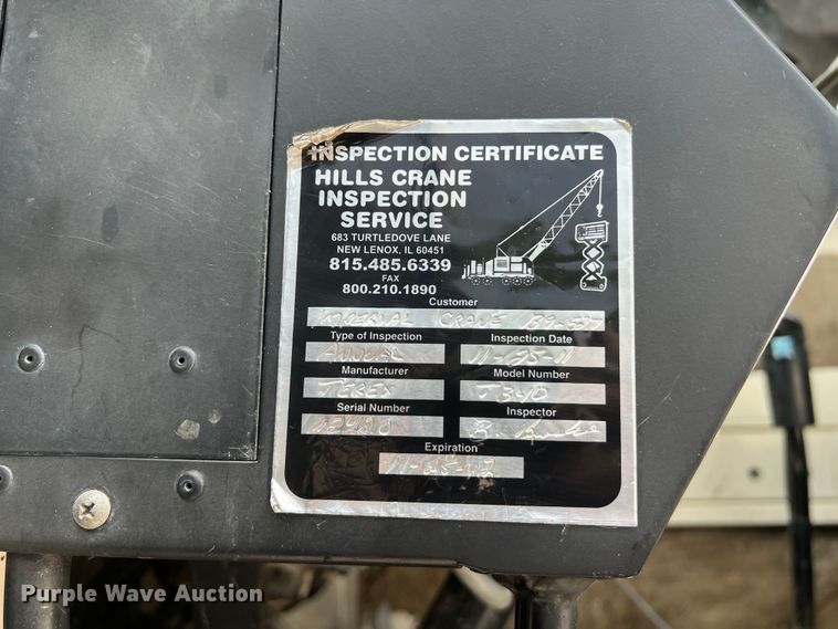 image for item DO2485 2001 Terex T340 crane