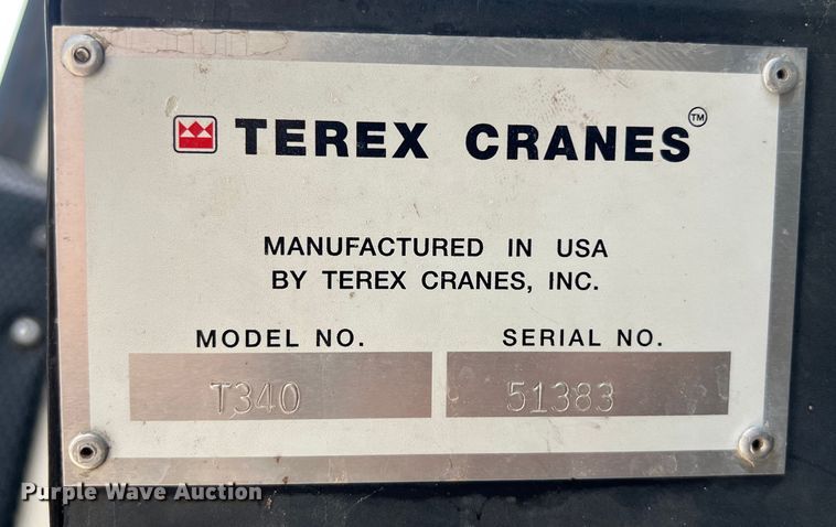 image for item DO2485 2001 Terex T340 crane