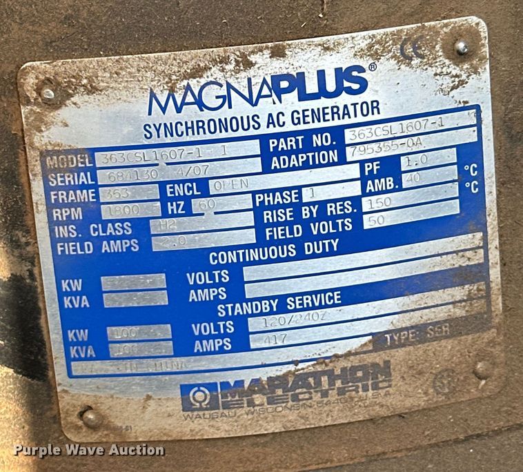 image for item DO6995 Stateline  SP100 generator