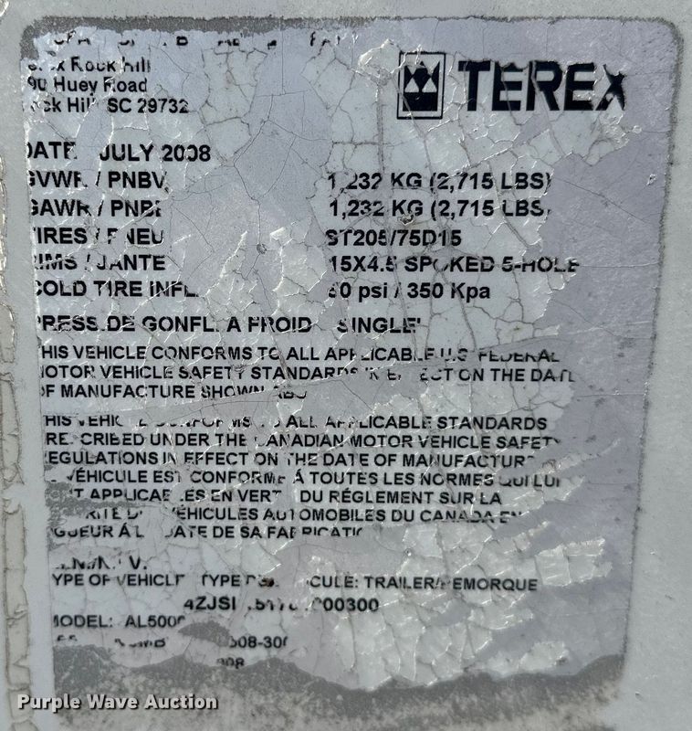 image for item DO7003 Terex AL5000 light plant