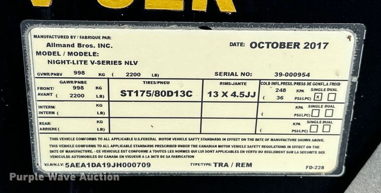 image for item DO7016 2017 Allmand  Night-Light V-Series NLV light plant