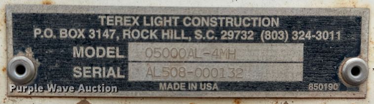 image for item DO7085 Terex 05000AL-4MH light plant