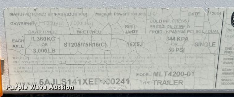 image for item DO7088 2014 Magnum MLT4200 light plant