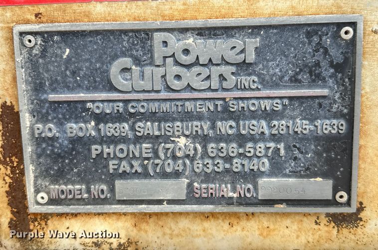 image for item DO7096 2005 Power Curber 5700-B  curb machine 