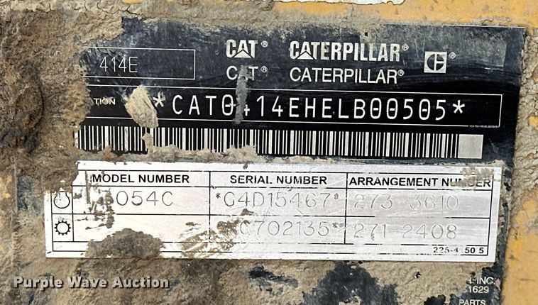 image for item DO7097 2007 Caterpillar  414E IL loader