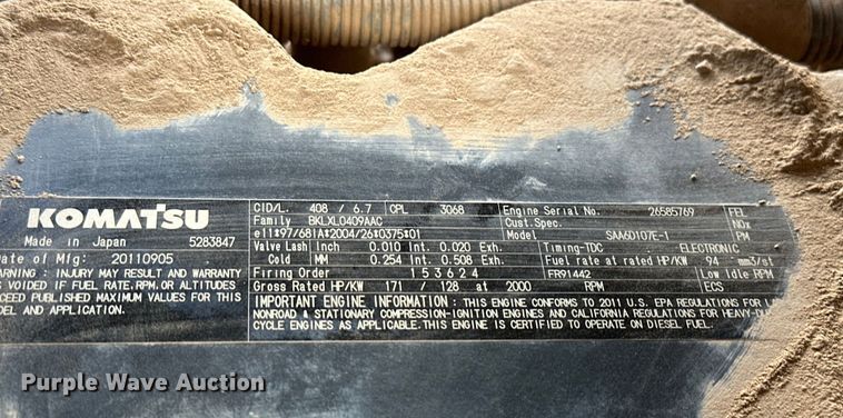 image for item DO7104 2012 Komatsu  WA320PZ-6 wheel loader