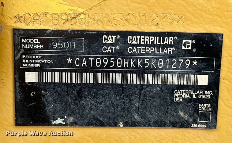 image for item DO7105 2007 Caterpillar  950H wheel loader