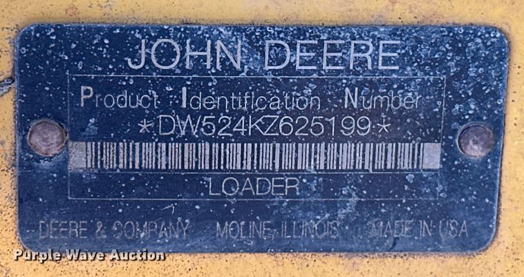 image for item DO7106 2009 John Deere  524K wheel loader