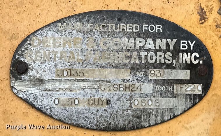 image for item DO7130 Deere Company  JD135 excavator bucket