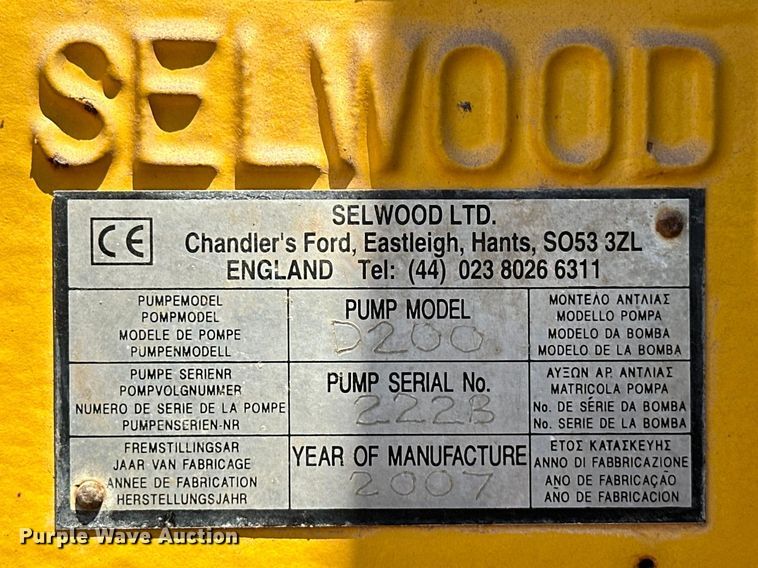 image for item DO7148 2007 Selwood Super Silent S150SB pump