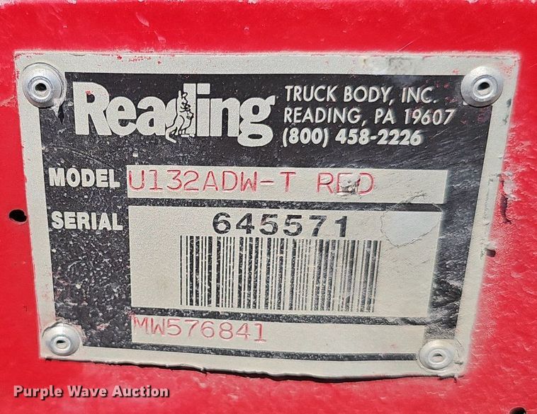 image for item DP1011 Reading U132ADW-T RED bucket truck bed