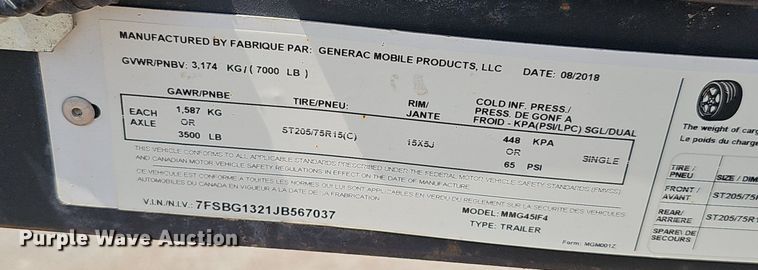 image for item DP1038 Generac Mobile Products MMG45IF4 generator
