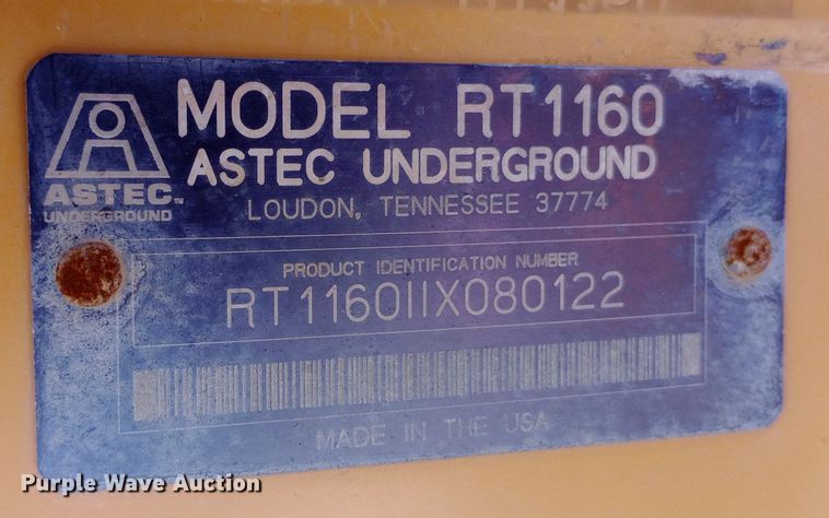 image for item DP1211 2008 Astec RT1160 vibratory cable plow