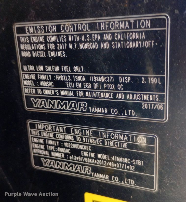 image for item DP1214 2017 Takeuchi TB240 mini excavator