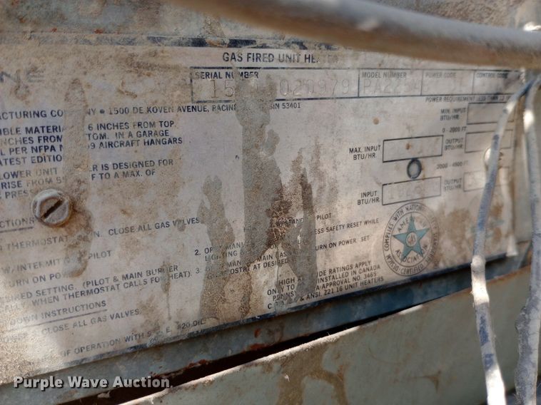 image for item DP1221 (3) Modine shop heaters