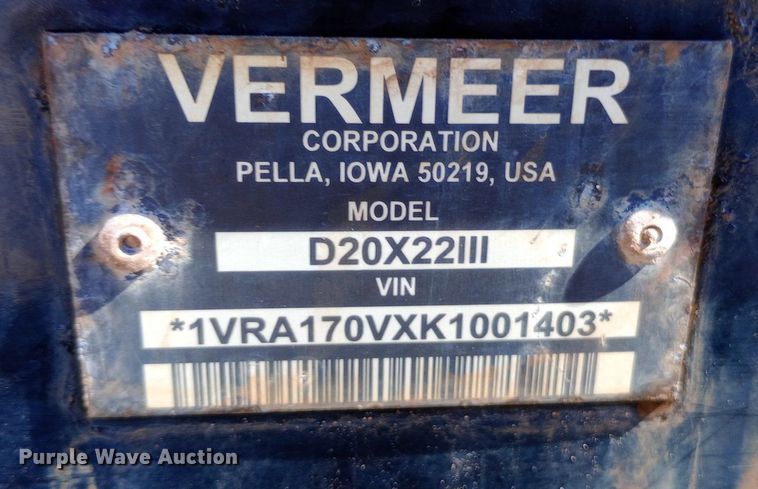 image for item DP1232 2019 Vermeer D20X22III directional boring unit