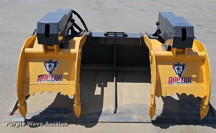 image for item DP6582 Raptor Attachments SS-GRB-72 skid steer grapple bucket