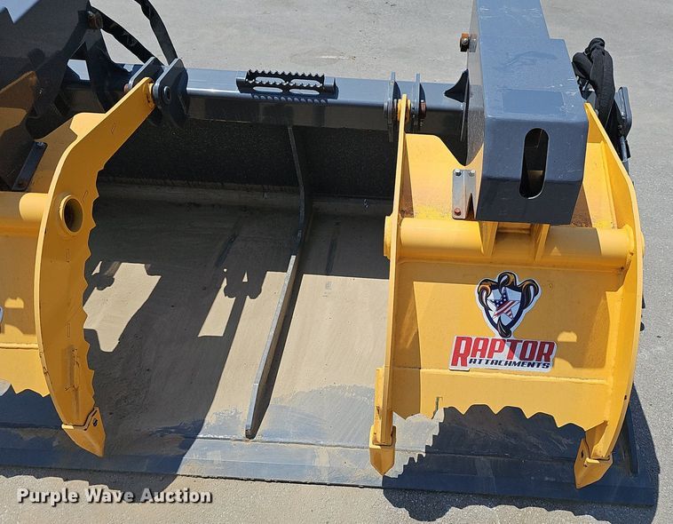 image for item DP6582 Raptor Attachments SS-GRB-72 skid steer grapple bucket