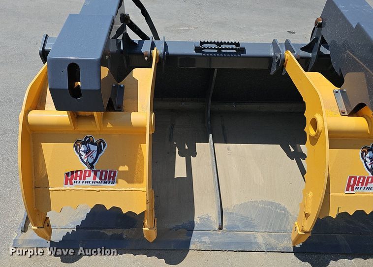 image for item DP6582 Raptor Attachments SS-GRB-72 skid steer grapple bucket