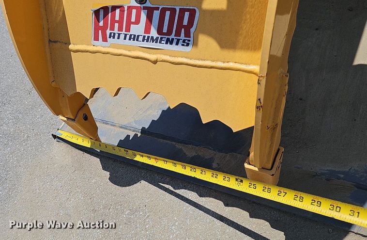 image for item DP6582 Raptor Attachments SS-GRB-72 skid steer grapple bucket