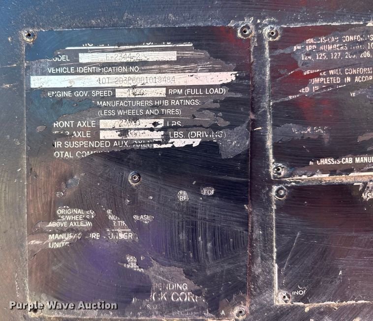 image for item DP8400 1981 Oshkosh dump truck