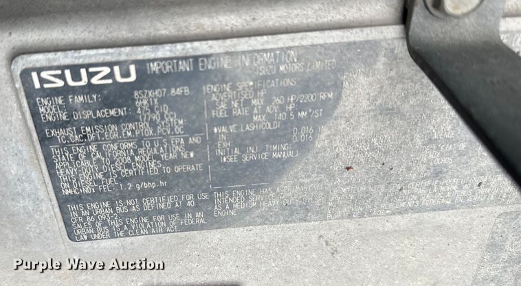 image for item DP8423 2009 GMC T7500 street sweeper truck