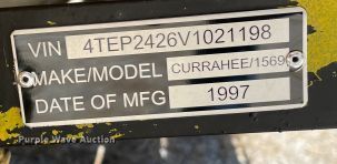 image for item DR4814 1997 Currahee 1569 equipment trailer