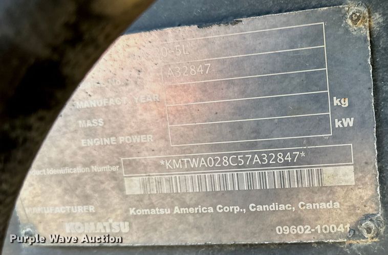 image for item DS4205 2006 Komatsu WA320 wheel loader