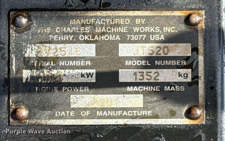 image for item DX0849 2001 Ditch Witch JT520 directional boring unit