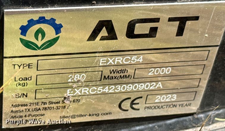 image for item DX0885 2023 AGT EXRC54 excavator brush mower