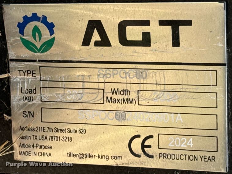 image for item DX0890 2024 Agrotk SSP0C60 skid steer tree puller