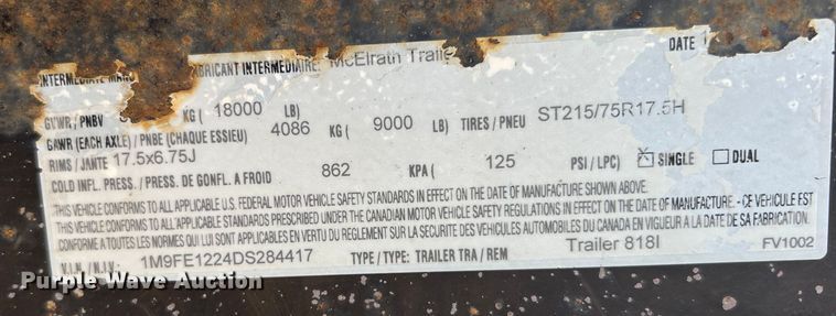 image for item EG0786 2013 Vermeer V800HD vacuum excavator