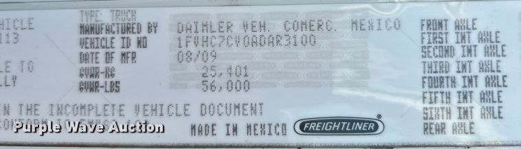 image for item EG0791 2010 Freightliner  Business Class M2 crane truck