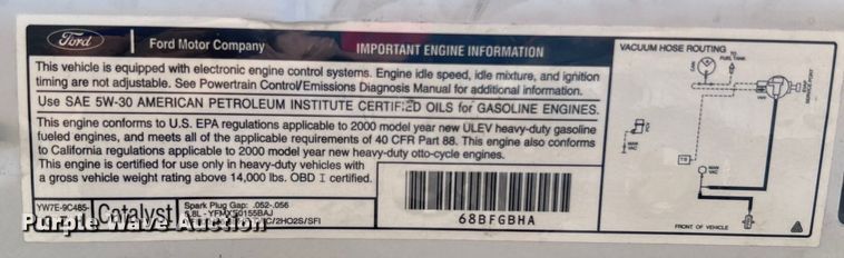 image for item EG0796 2000 Ford F450 Super Duty utility / service truck