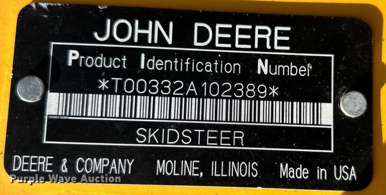 image for item EG0797 2005 John Deere 332 skid steer loader