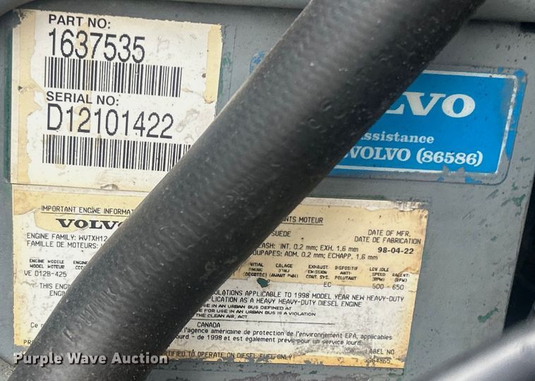 image for item EG0799 1999 Volvo ACL dump truck