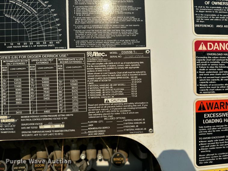 image for item EI4010 2014 Altec D3055 Crane