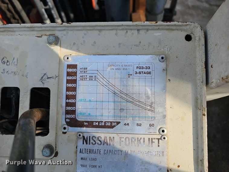 image for item EJ5733 Nissan  CHF03-A33V forklift