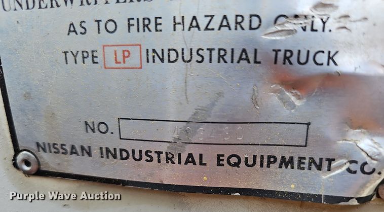 image for item EJ5733 Nissan  CHF03-A33V forklift