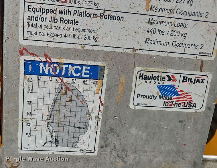 image for item EJ5742 2015 Haulotte 5533A boom lift