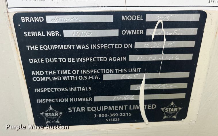 image for item EK8752 1984 Ford F800 crane truck