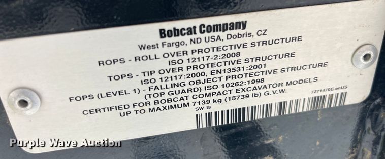 image for item EK8777 2023 Bobcat E35 mini excavator