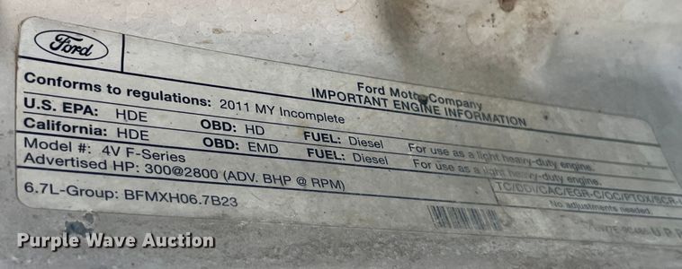 image for item EK8798 2011 Ford  F550 Super Duty XL  utility / service truck