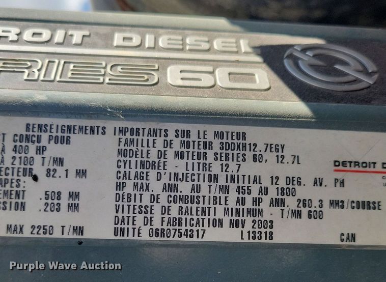 image for item KA9916 2004 Freightliner FLD 120 dump truck