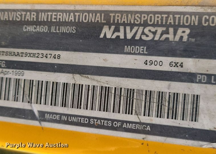 image for item KA9924 1999 International 4900 dump truck