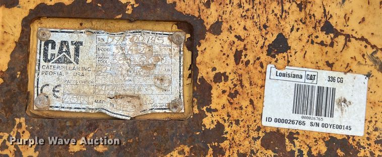 image for item LU9999 2019 Caterpillar 336 quick coupler