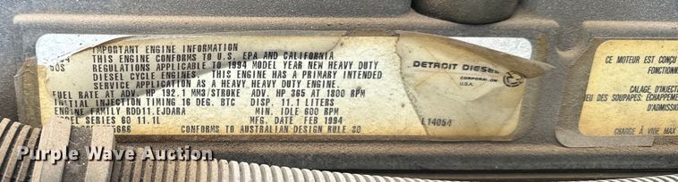 image for item MU9939 1994 White GMC water truck