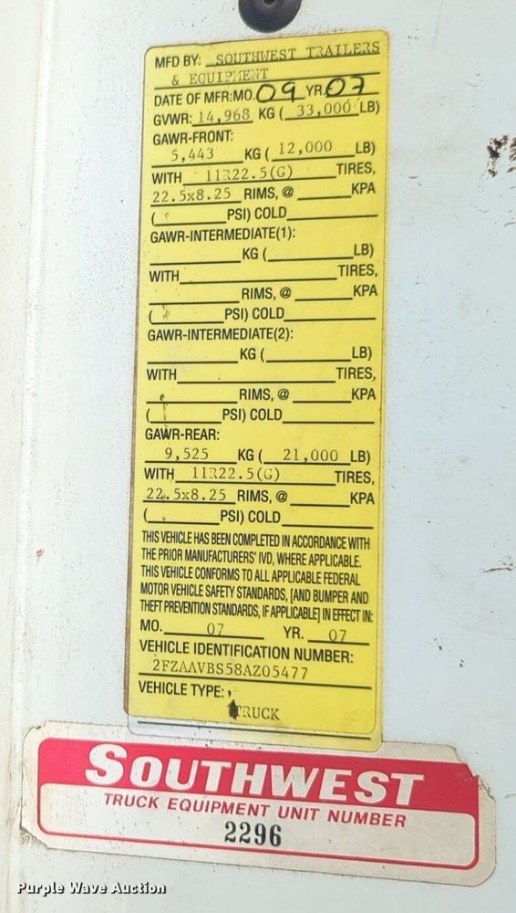 image for item NG9991 2008 Sterling  L8500 dump truck